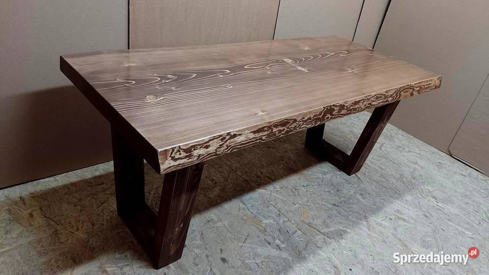 stolik kawowy z drewna stół ława drewniana loft indust vinta