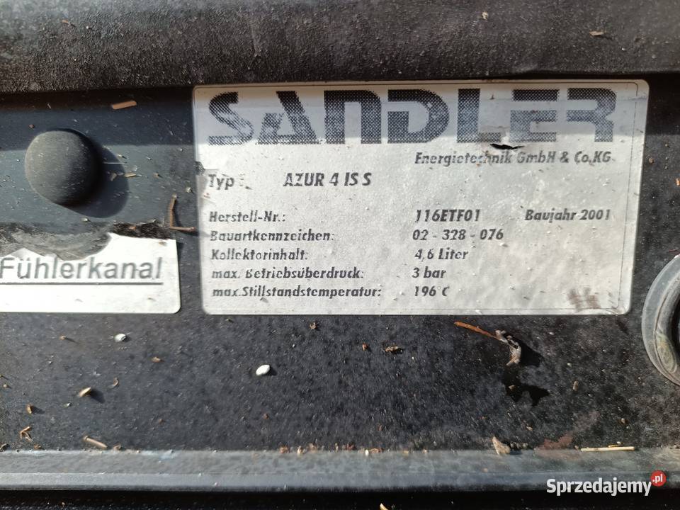 Kolektory słoneczne na ciepła wode 4 sztuki Nysa