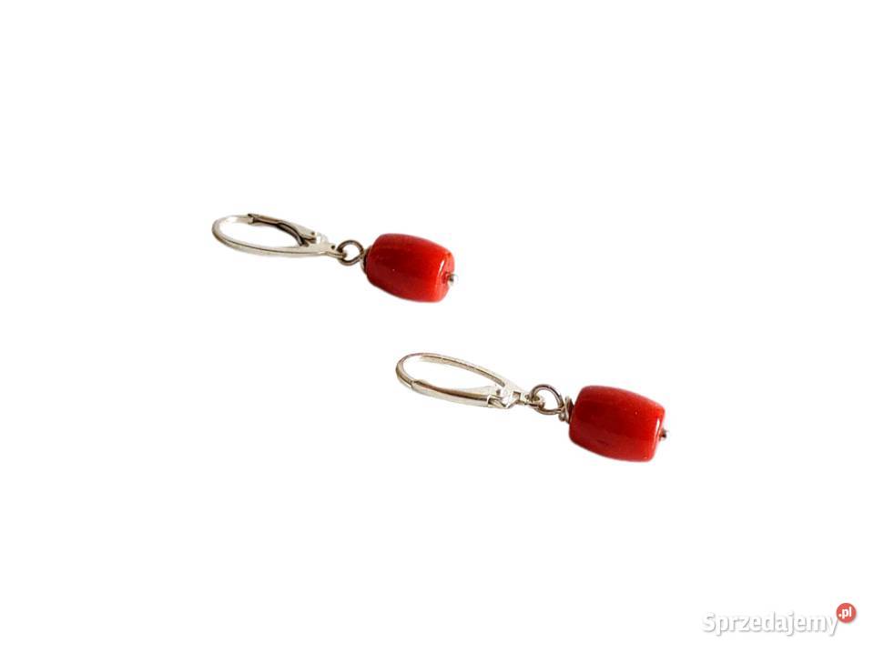 7435 Kolczyki z Pomarańczowym Koralem sprzedam