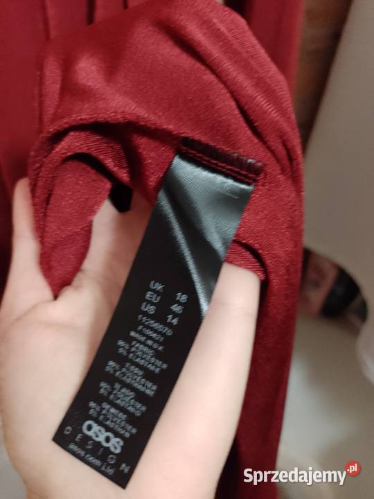 463XL ASOS Design Długa bordowa narzutka z Kraków