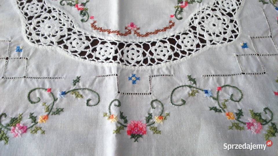 obrus obrusik haft koronka serwetka serweta Gdańsk