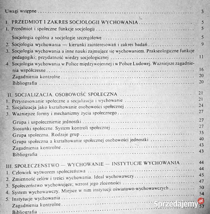 Socjologia wychowania Jan Woskowski Rok wydania 1983 sprzedam