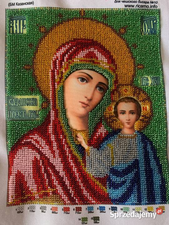 Ikony haftowane koralikami podlaskie