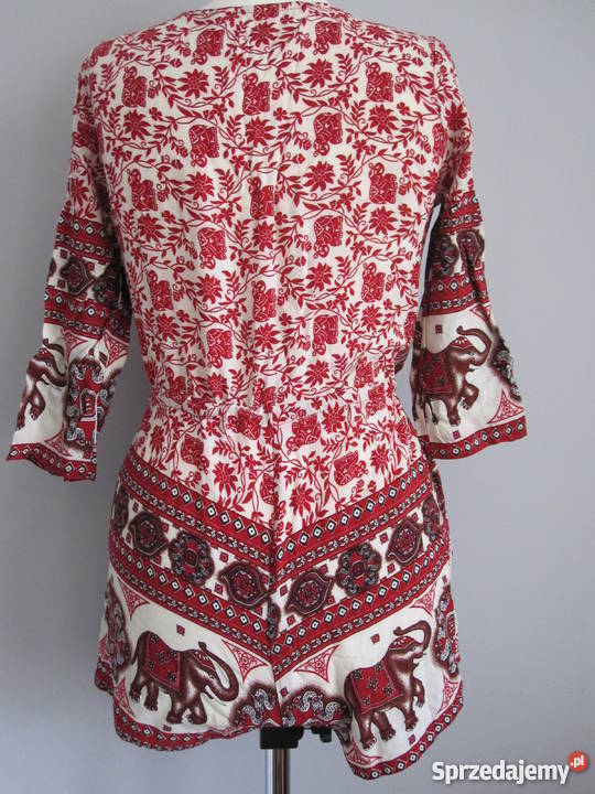 Kombinezon krótki letni w bordowe słonie XSS Warszawa