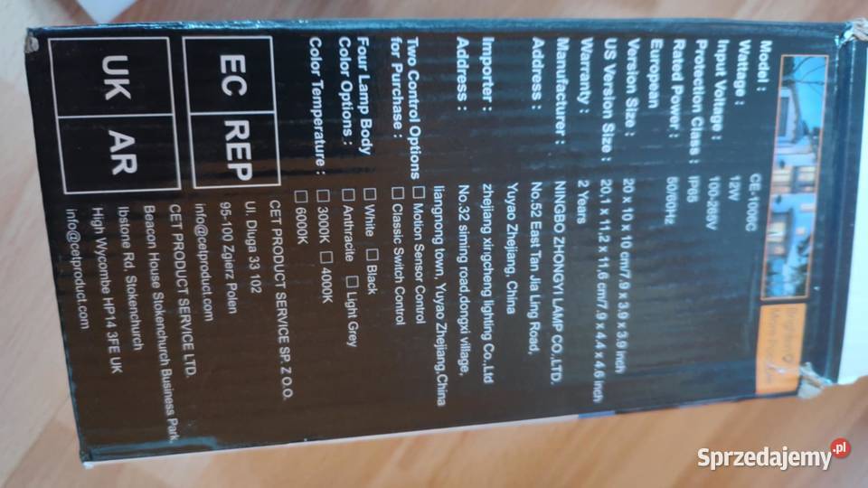 Lampa CELAVY LED klinkiet Książ Wielkopolski