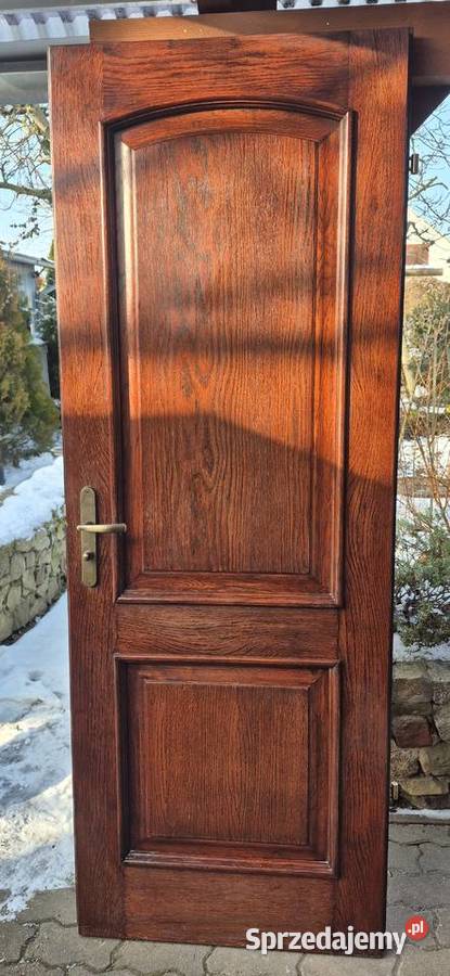 Drzwi skrzydła drewniane dębowe