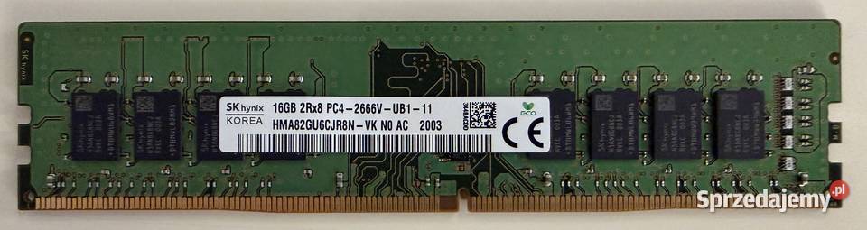 Pamięć RAM 16GB Samsung Hynix sprzedam