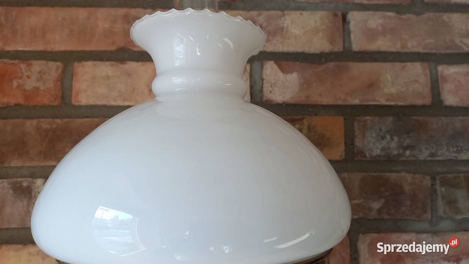 Lampka szklana biała Stołowa Gabinetowa Nocna Lampy stołowe i nocne