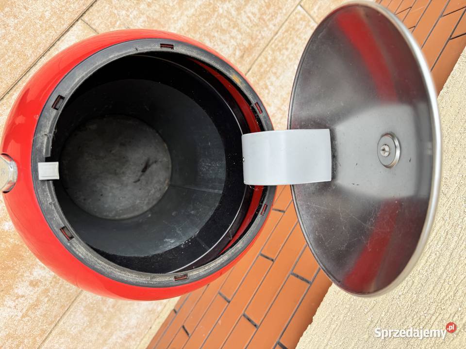 Kosz na śmieci śmietnik czerwony metalowy Garwolin sprzedam