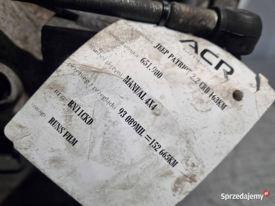 SKRZYNIA BIEGÓW Jeep Patriot Compass 22 CRD Chełm