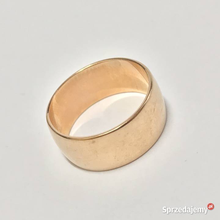 Złota OBRĄCZKA klasyczna DAMSKA 14K SZEROKA r12 Warszawa