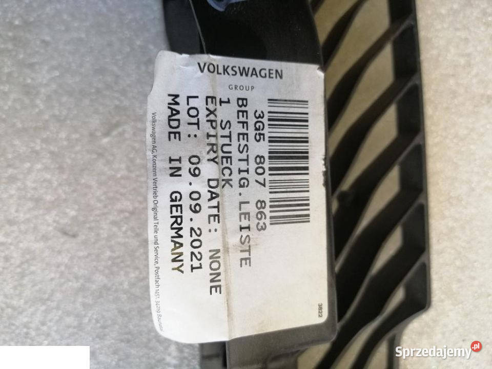 VOLKSWAGEN PASSAT B8 3G5807863 SLIZG ZDERZAKA lubelskie