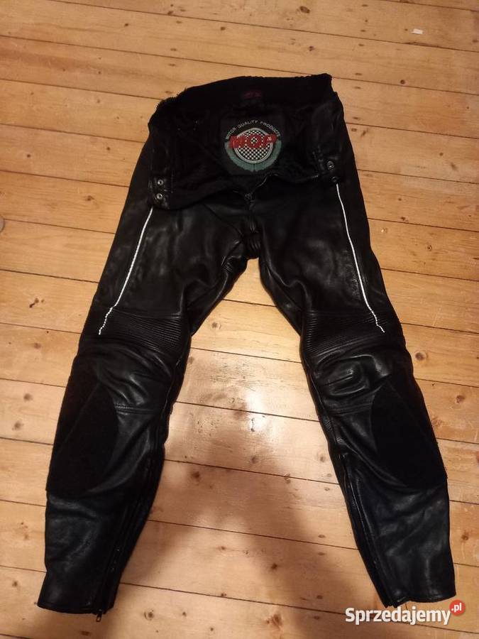 Spodnie motocyklowe ze skóry MQP czarne 50 M Chodzież
