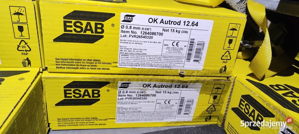 Drut spawalniczy 08ESAB OK AUTROD 1264 migomat Samociążek
