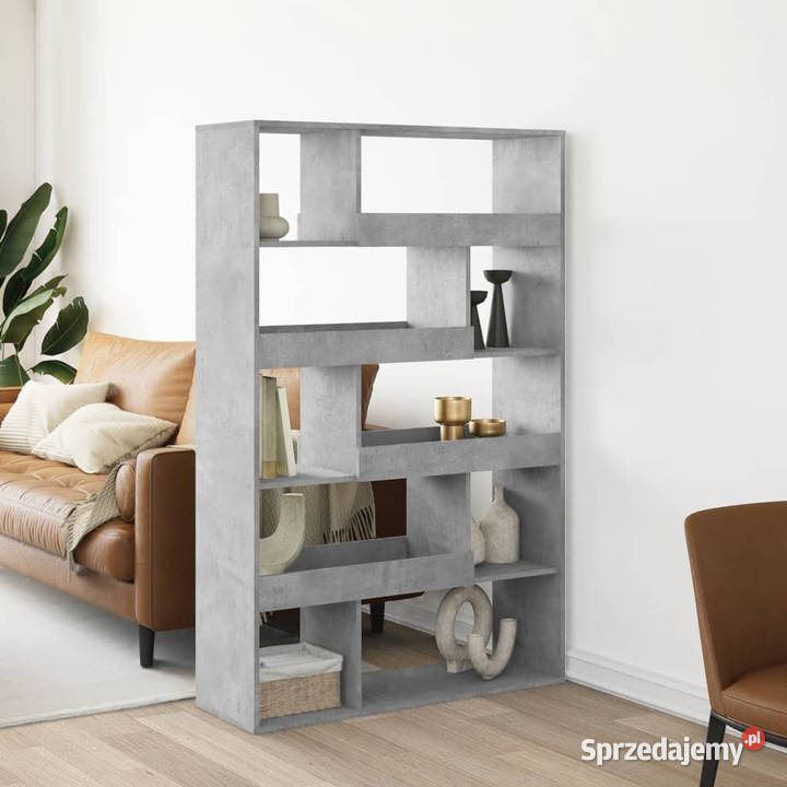 Regał szarość betonu 100x33x1565 materiał mazowieckie Warszawa