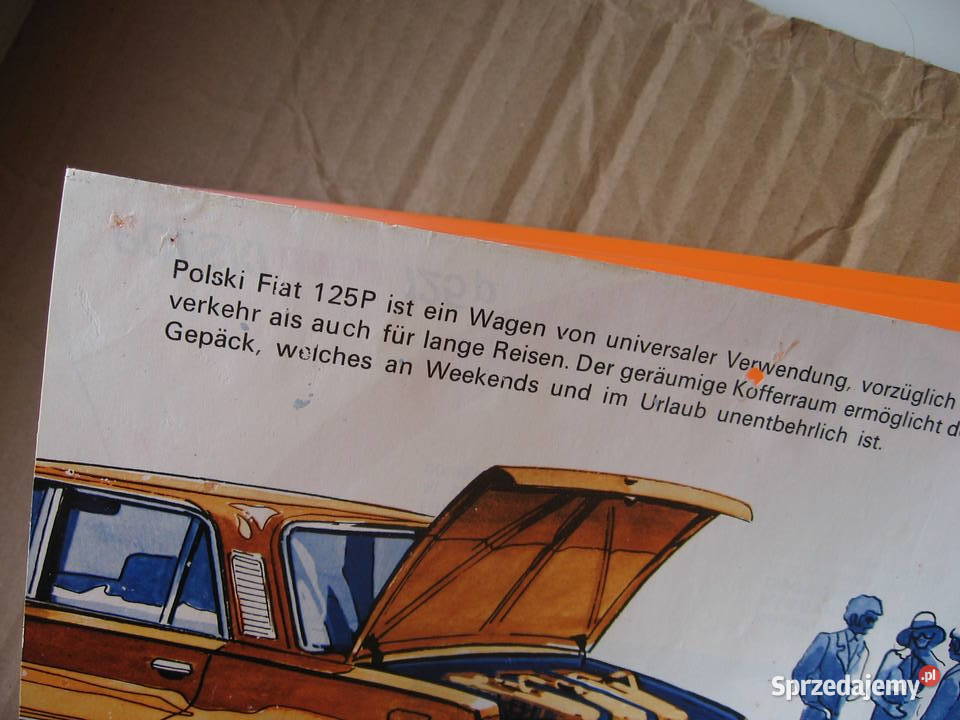 Polski FIAT 125p folder prospekt FSO POLMO auto Gadgety motoryzacyjne Przemyśl sprzedam
