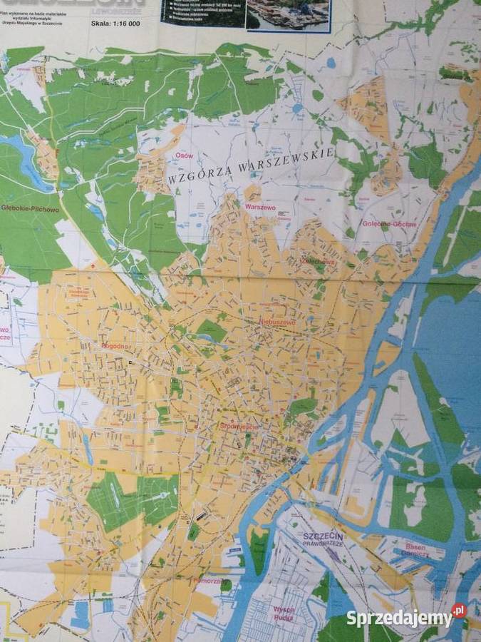 206 Plan Szczecina Z Lewobrzeżem Antykwariat Szczecin