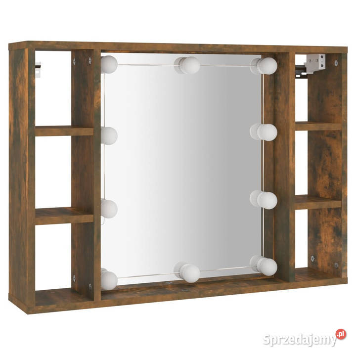 Szafka z lustrem i LED przydymiony dąb 76x15x55 Warszawa