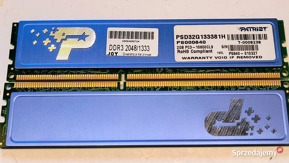 Pamięć DDR3 2GB 1333 MHz sprzedam