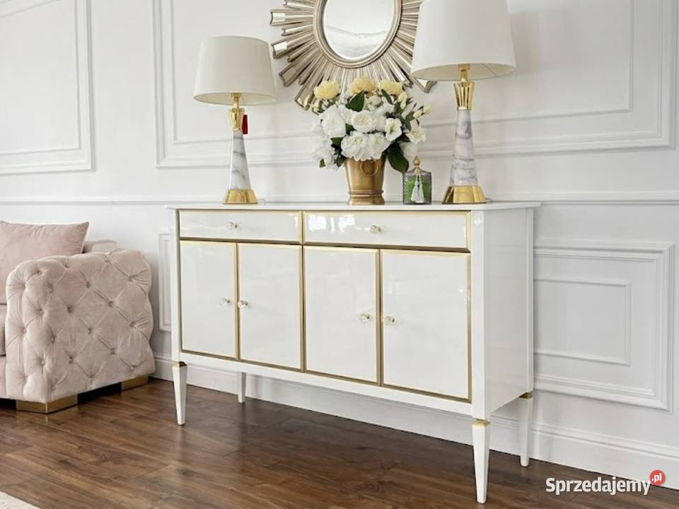 Komoda glamour ELEGANCE z dekorami styl hamptons Warszawa