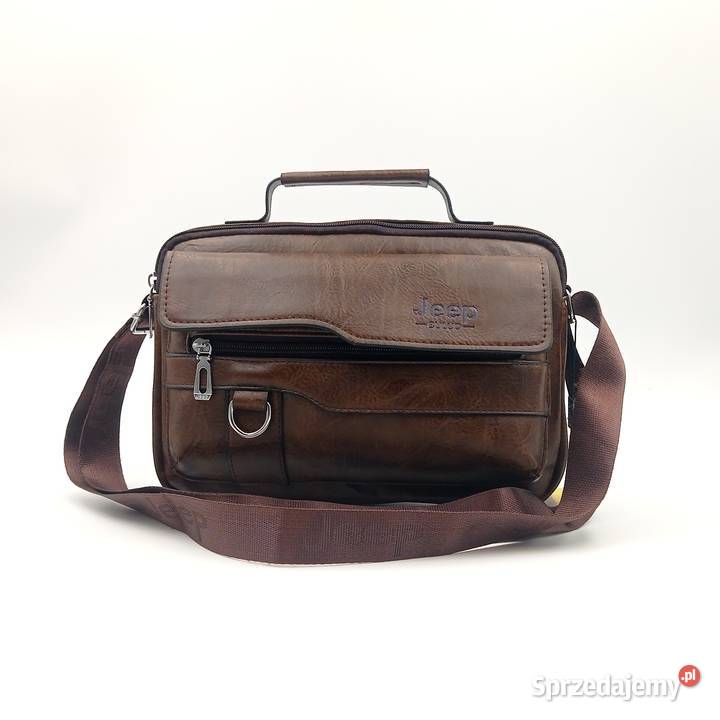 Torba męska listonoszka skórzana na ramie Jeep k 28cm śląskie Zawiercie