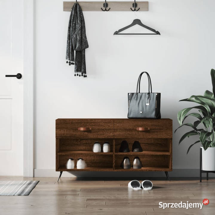 Ławka z miejscem na buty czarna 102x35x55 Warszawa