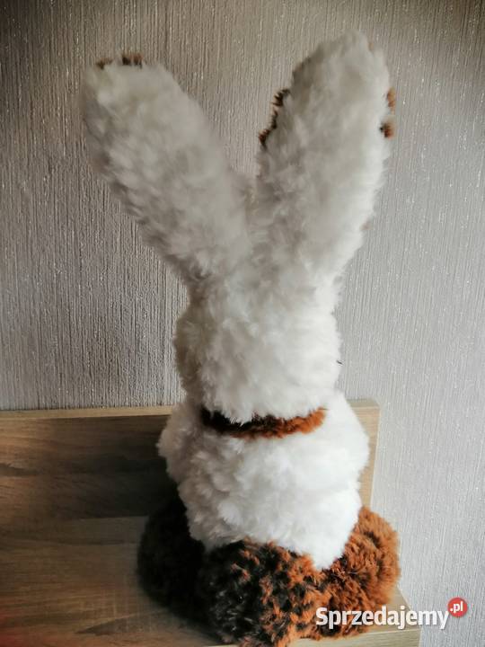 Zajączek wielkanocny biały Dekoracja świąteczna