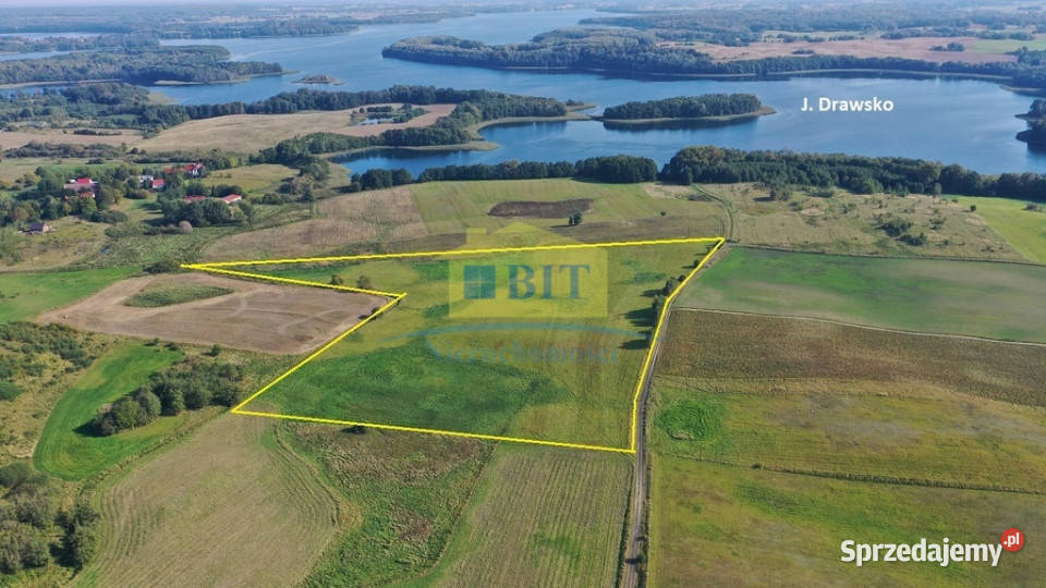 Działka budowlana 584 ha 250m jez Drawsko Warniłęg sprzedam