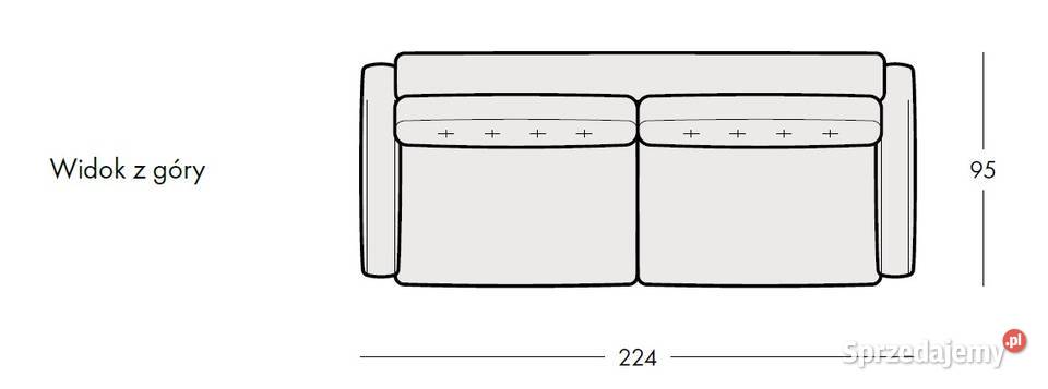 Sofa Tivoli szer 224 niebieska nowa Wwa Ursynów 224cm Warszawa sprzedam