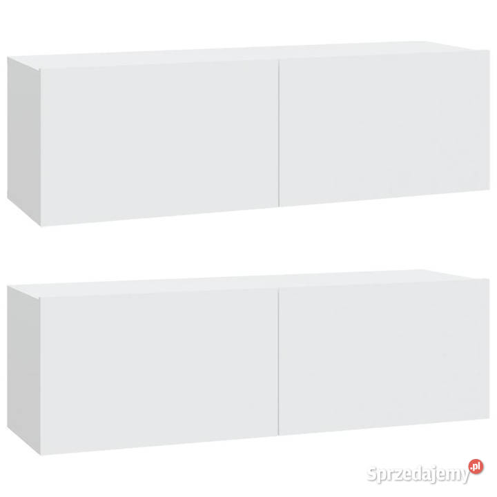 Szafki ścienne pod TV 2 białe 100x30x30 WM804544