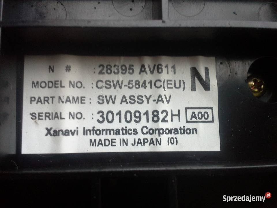 NISSAN PRIMERA p12 wyświetlacz zmieniarka panel Dębno
