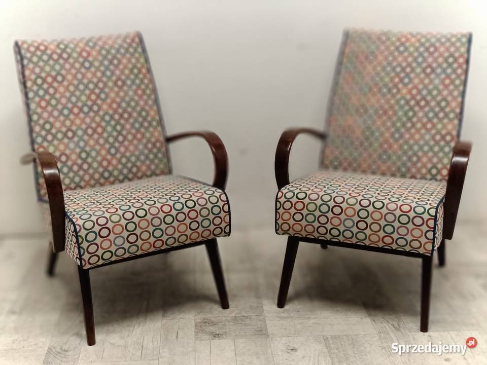 fotel fotele art deco design vintage stare PRL łódzkie Radomsko