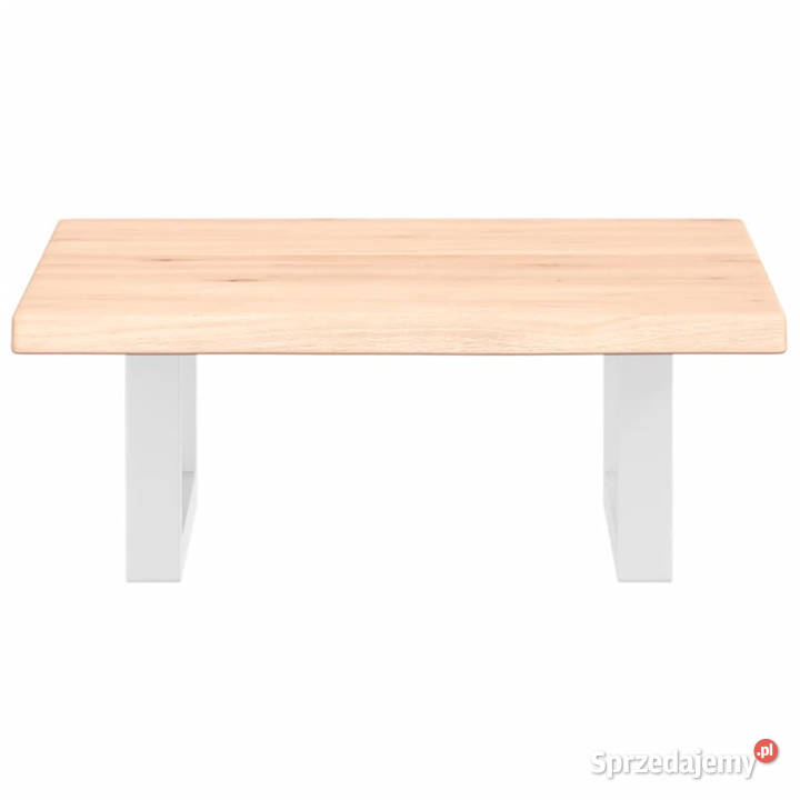 Półka ścienna pod umywalkę stal i lite drewno