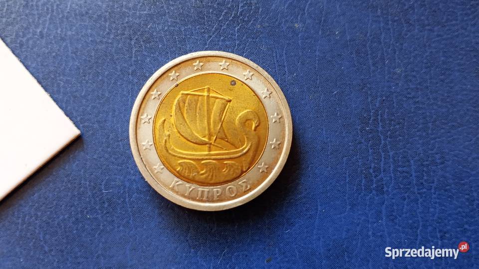 Stare monety 2 euros Cypr 8 podkarpackie Lesko sprzedam