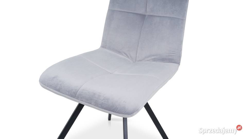 Zestaw Szarych Krzeseł DYLAN metalowe nogi 6 śląskie Gliwice