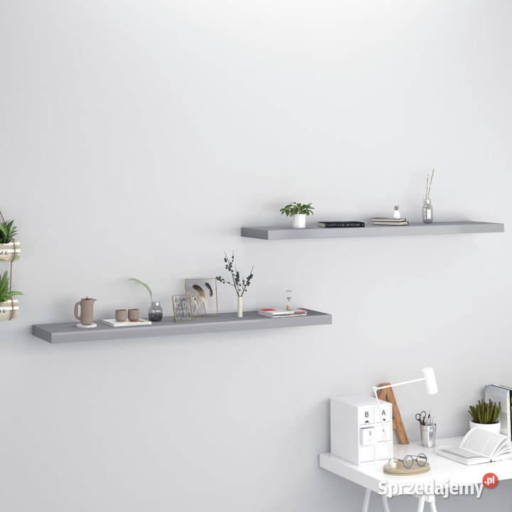 Półki ścienne 2 szare 120x235x38 MDF WM323863 Dom i Ogród Warszawa sprzedam
