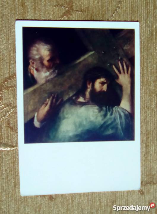 CHRYSTUS I SZYMON POMAGAJĄCY DŹWIGAĆ KRZYŻ OBRAZ Piszczac