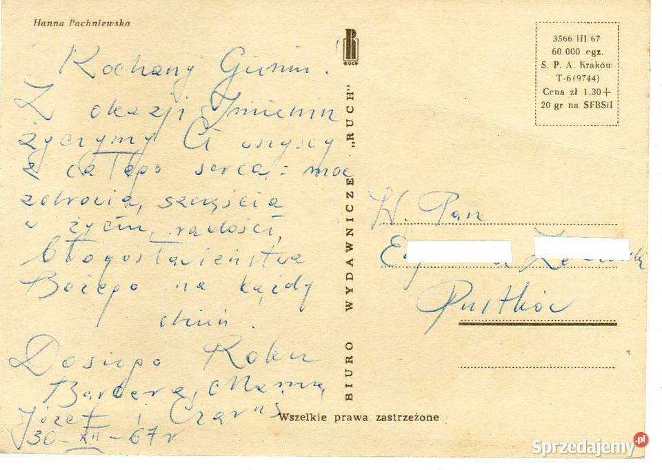 IMIENINY KARTKA IMIENINOWA OKOLICZNOŚCIOWA 10 Krynki