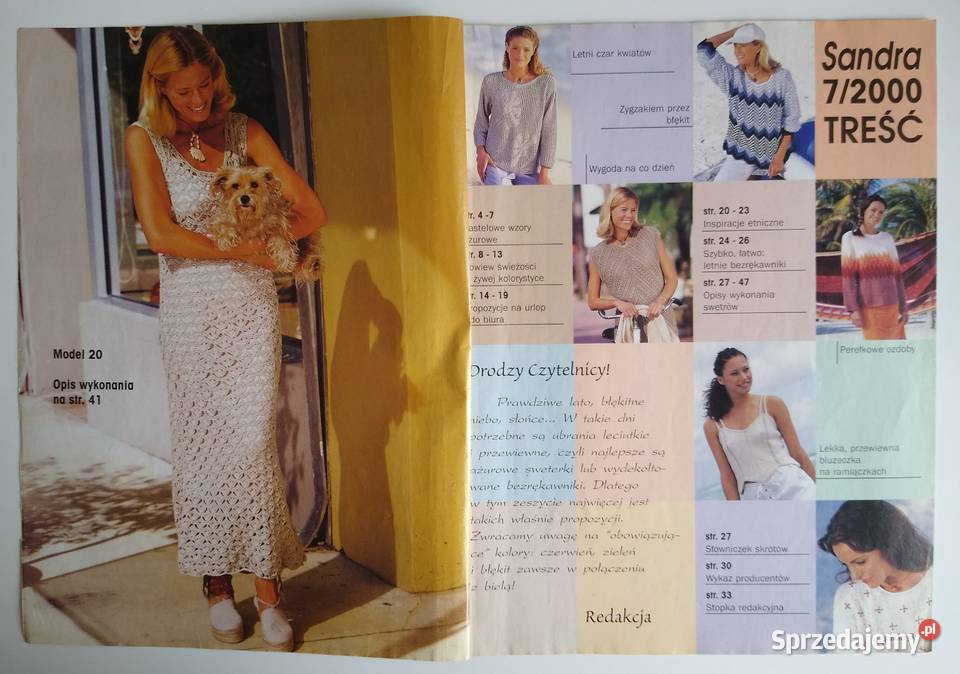 Modne Dzianiny Sandra 782000 Rok wydania 2000 Czasopisma Gdańsk