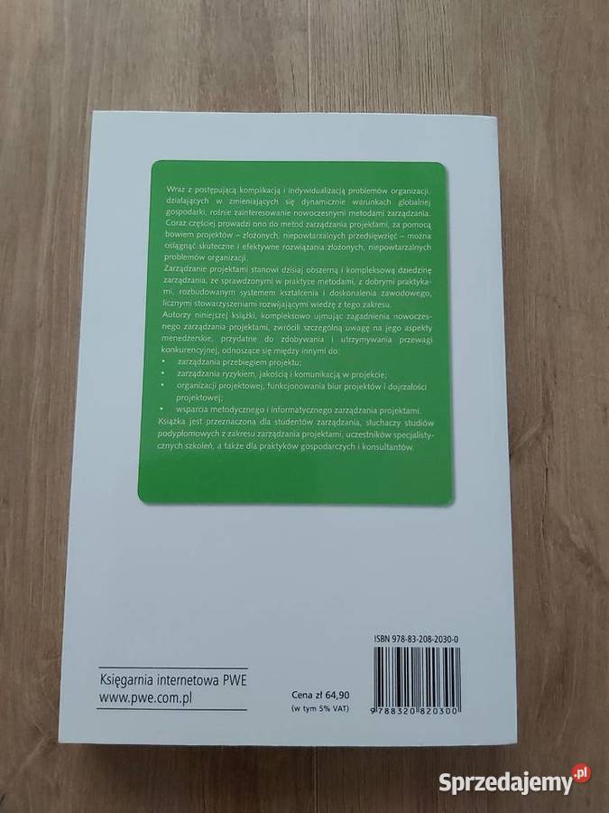 Książka Nowoczesne zarzadzanie projektami Rok wydania 2012 Warszawa sprzedam