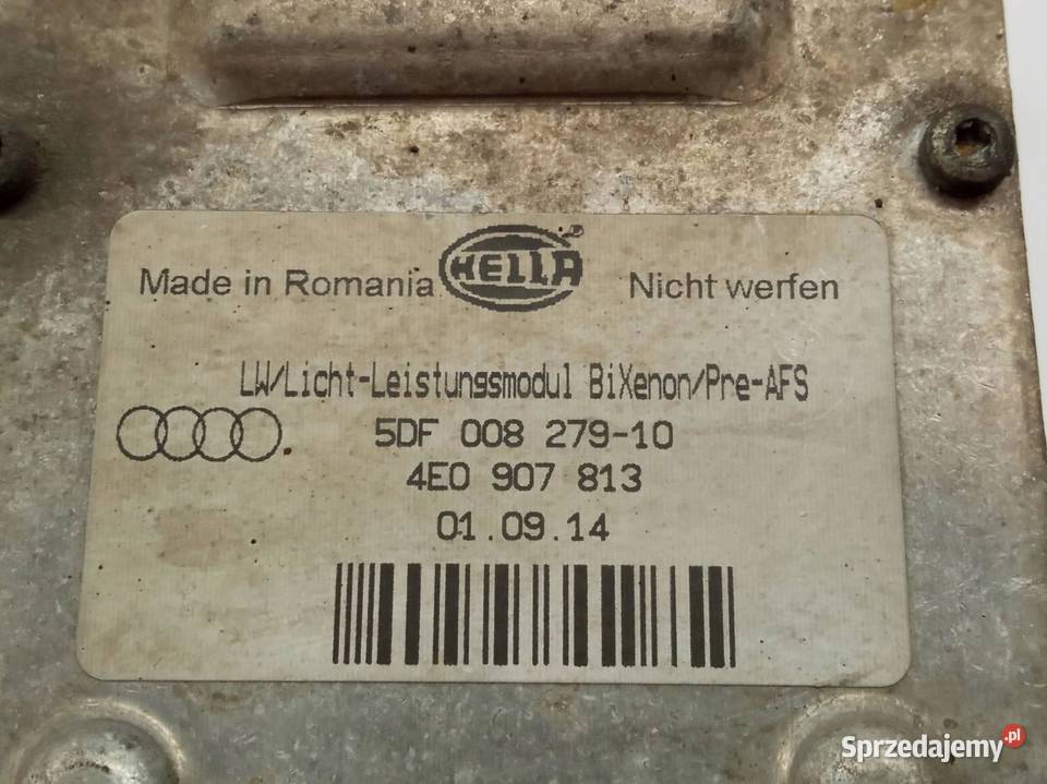 PRZETWORNICA XENON 4E0907813 Audi A8 II 20022010 Oświetlenie