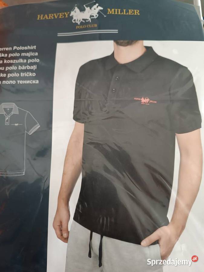 Harvey Miller koszulka polo męska czarna rozmiar Kędzierzyn-Koźle
