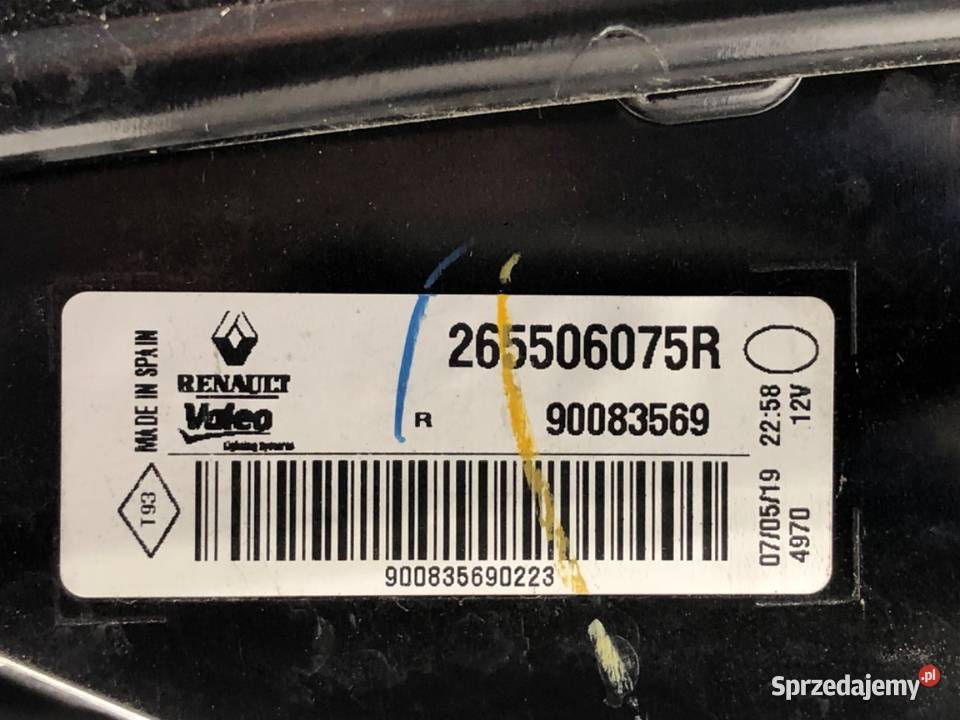 LAMPA TYŁ PRAWA WEWNĘTRZNA RENAULT MEGANE IV