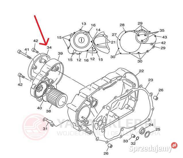 Pokrywa Silnika Yamaha VStar 4VR1542300 oryginał świętokrzyskie Kielce