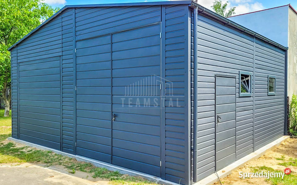 Garaż Blaszany 7x6m Drzwi 4x Okno Rynny TS691 Koszalin