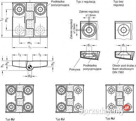 Zawias GN 2386060NJSW Pozostałe małopolskie Stryszawa