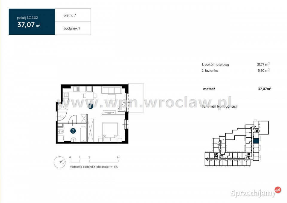 Ogłoszenie mieszkanie 3707m2 2 pokoje Wrocław sprzedam