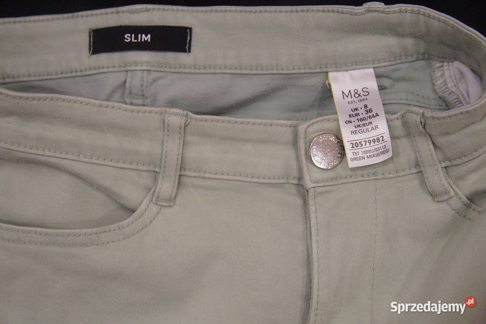 MarksSpencer Damskie Spodnie Chinosy Regular 36 Kętrzyn