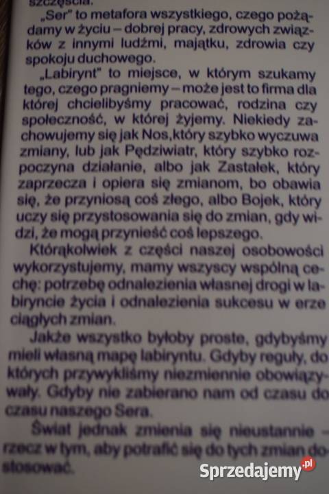 Kto zabrał mój ser Spencer Johnson Chełmno