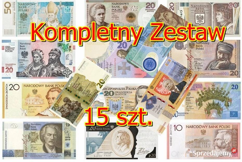 Zestaw Złotych Banknotów Funt Królowa Elżbieta
